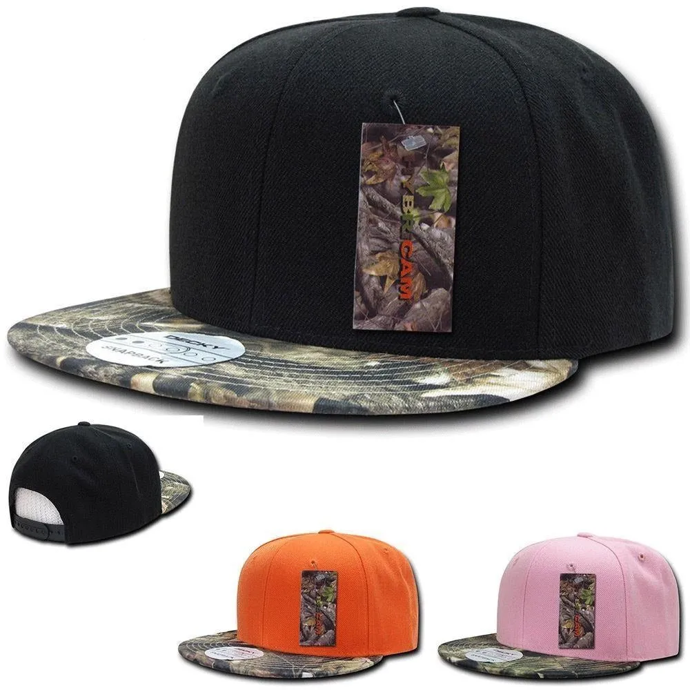 1 Dozen Decky Camouflage Hybricam Bill Snapback Baseball Caps Hats Wholesale Lot