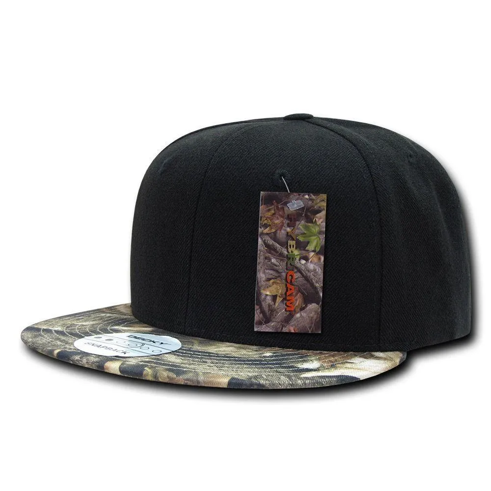 1 Dozen Decky Camouflage Hybricam Bill Snapback Baseball Caps Hats Wholesale Lot