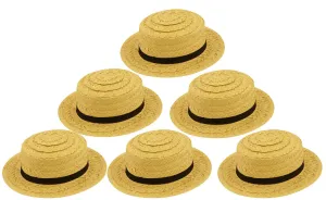 25 X BUDGET STRAW BOATER HAT FANCY DRESS 1920'S ROWING BOAT HAT