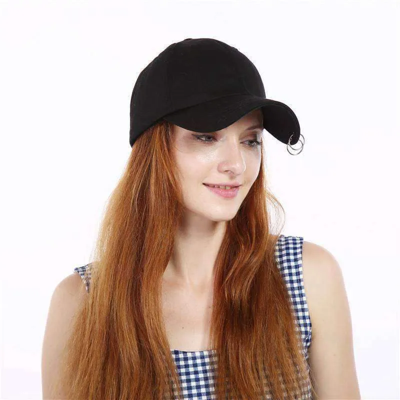 8 Styles, Unisex Embroidery Cap with Silver hoops