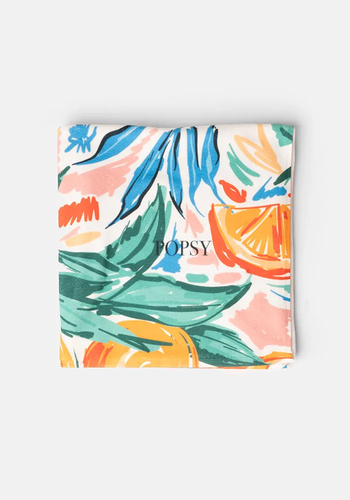 Abstract Oranges Print Towel