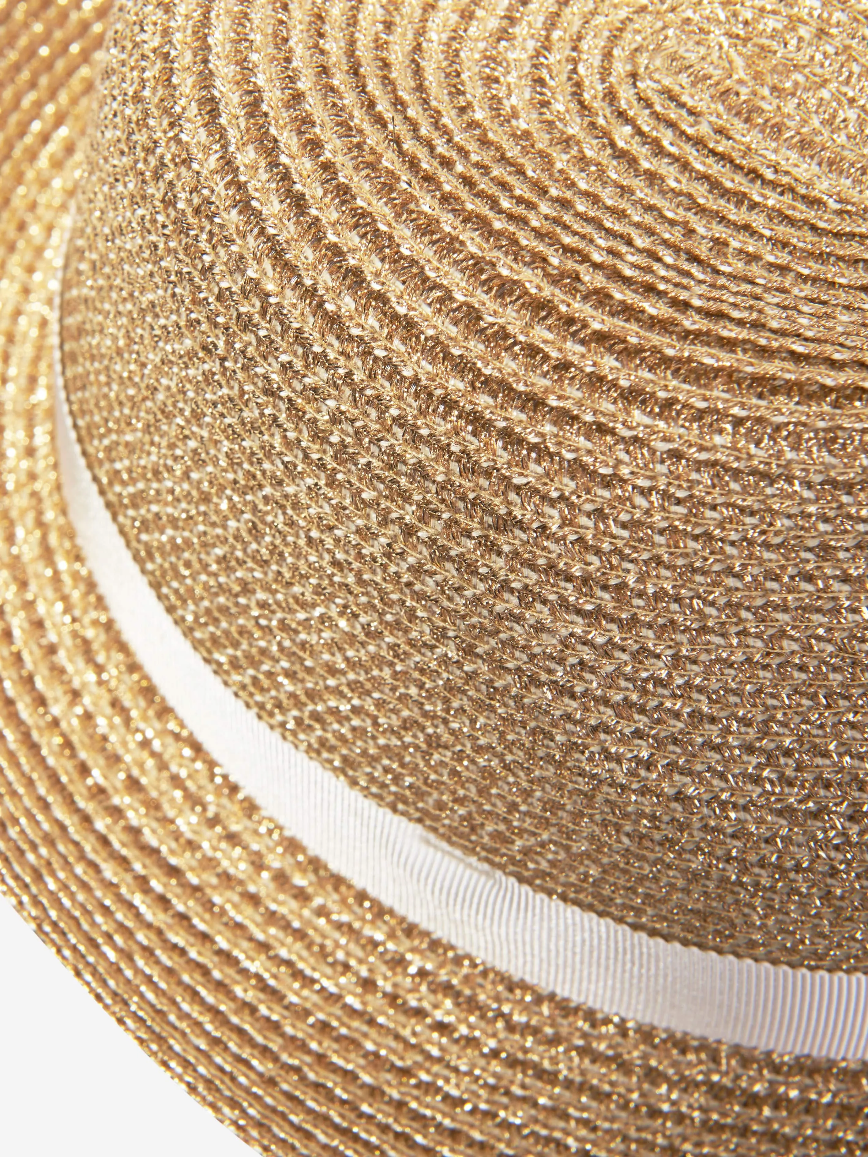 Angels Face Girls Santi Straw Trilby Hat in Gold