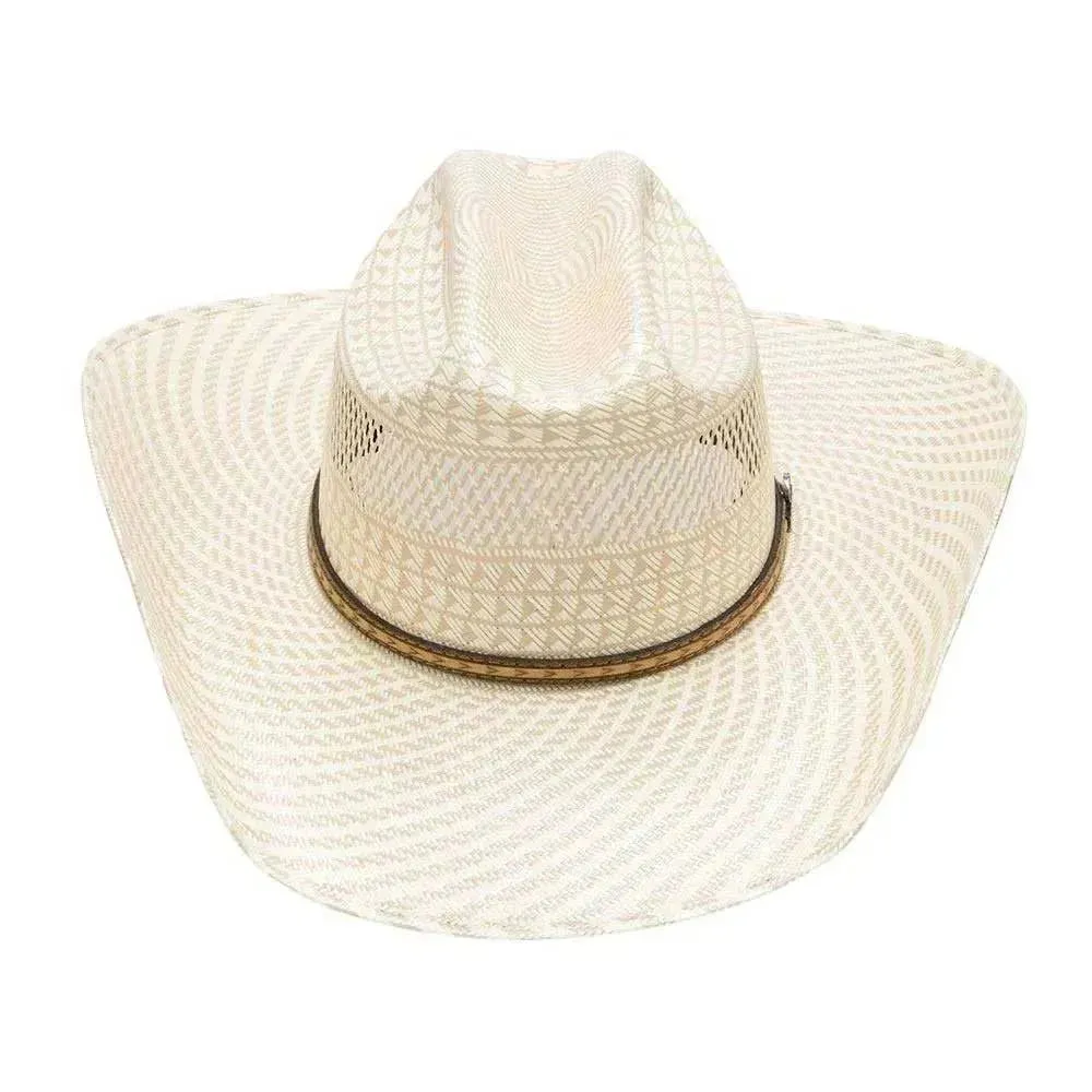 Ariat Two Tone Woven Double S (A73182) - (20X) Straw Cowboy Hat