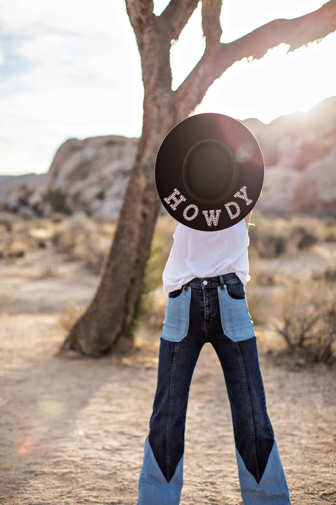 AS SEEN ON WHITNEY RIFE & GB ORIGINAL!! "Howdy" Wool Hat in Black in 2 Styles