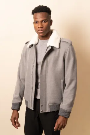 Ashen Luxe Aviator Jacket