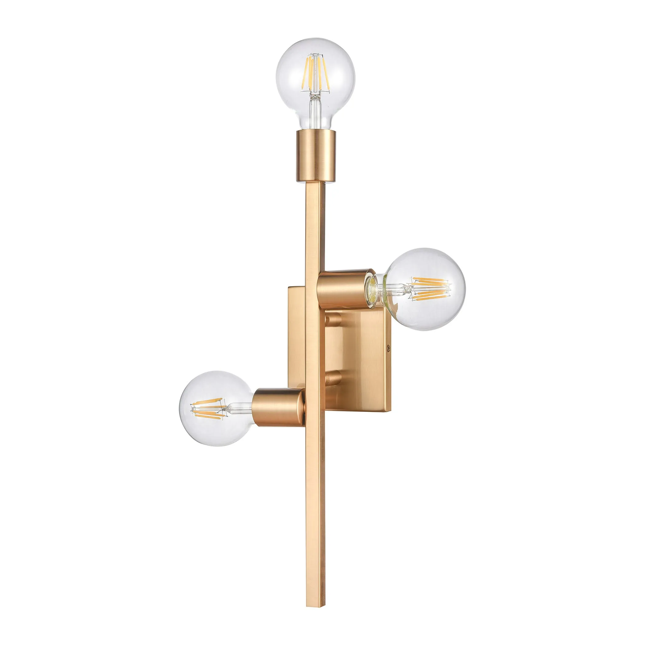 Attune 19" 3 Light Sconce in Burnished Brass