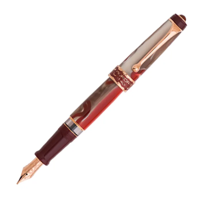 Aurora Oceania Red and Sand (18kt Gold Nib)- Fountain Pen