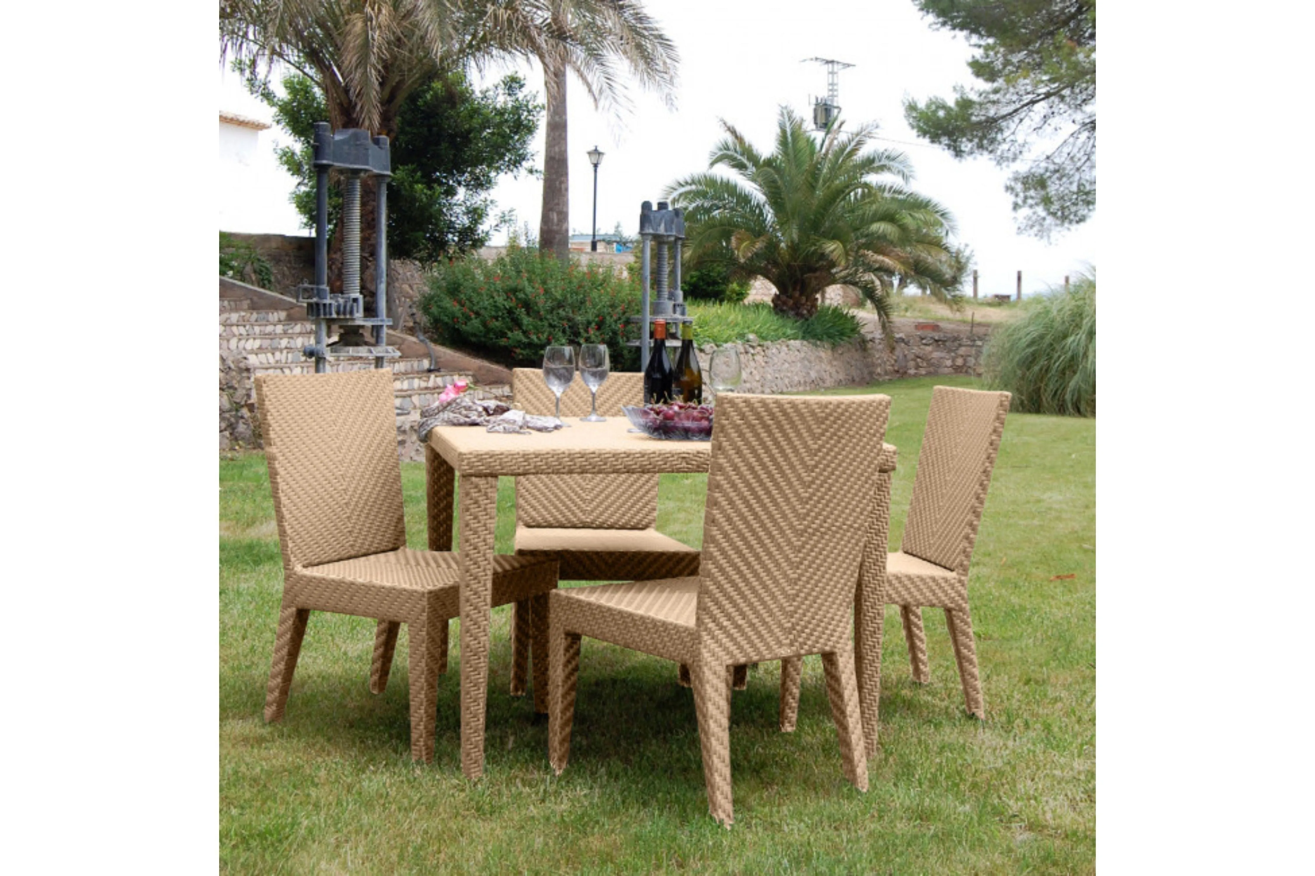 Austin 5 PC Side Chair Dining Set SKU: PJO-3801-NAT-5DS