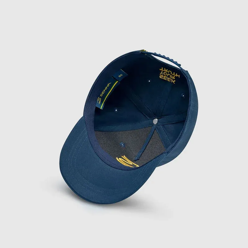 Ayrton Senna Logo Hat - White/Blue