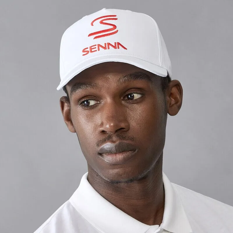 Ayrton Senna Logo Hat - White/Blue