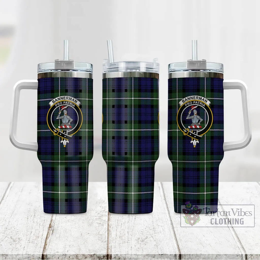 Bannerman Tartan and Family Crest Tumbler with Handle