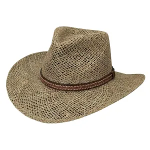 Black Creek Natural Seagrass Straw 3 1/4 Brim Hat