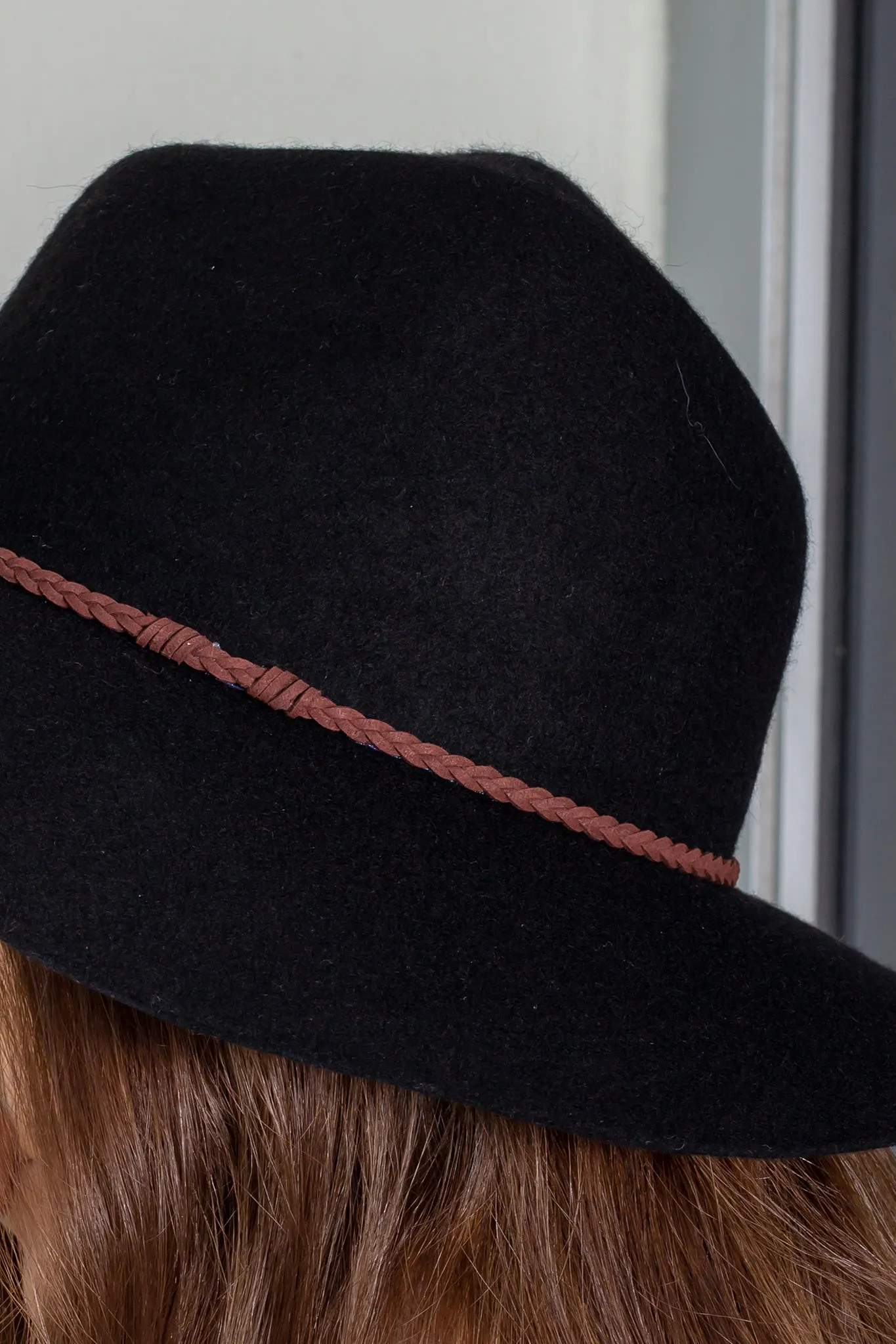 Black Wool Panama Hat