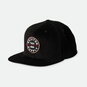 Brixton Oath III Snapback Black Cord