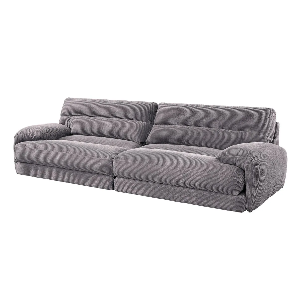 Cadenza - Corduroy Loveseat - Gray