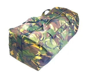 Camo or Black Military Holdall - Dutch Army Surplus - DPM woodland/Black