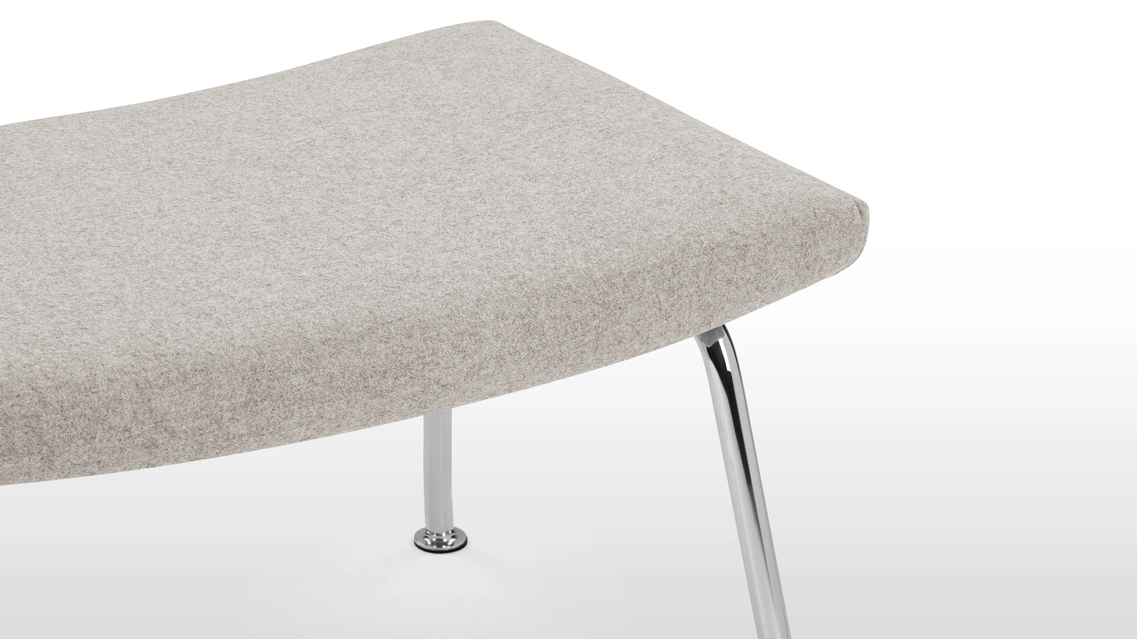 CH445 - CH445 Ottoman, Wheat Gray Cashmere Wool