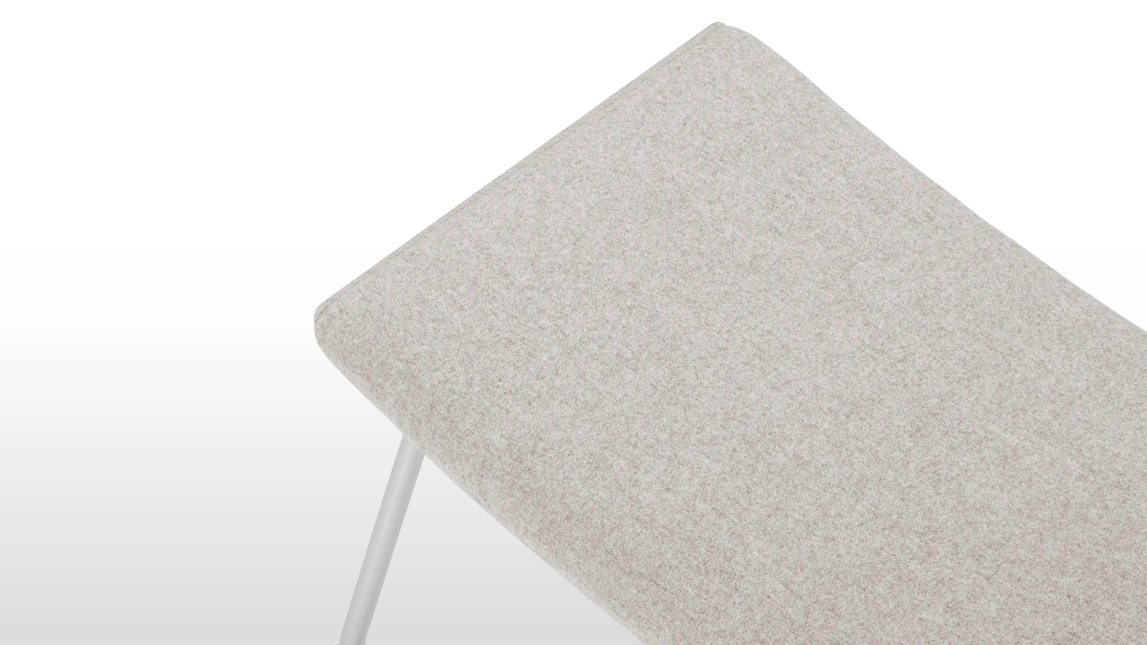 CH445 - CH445 Ottoman, Wheat Gray Cashmere Wool