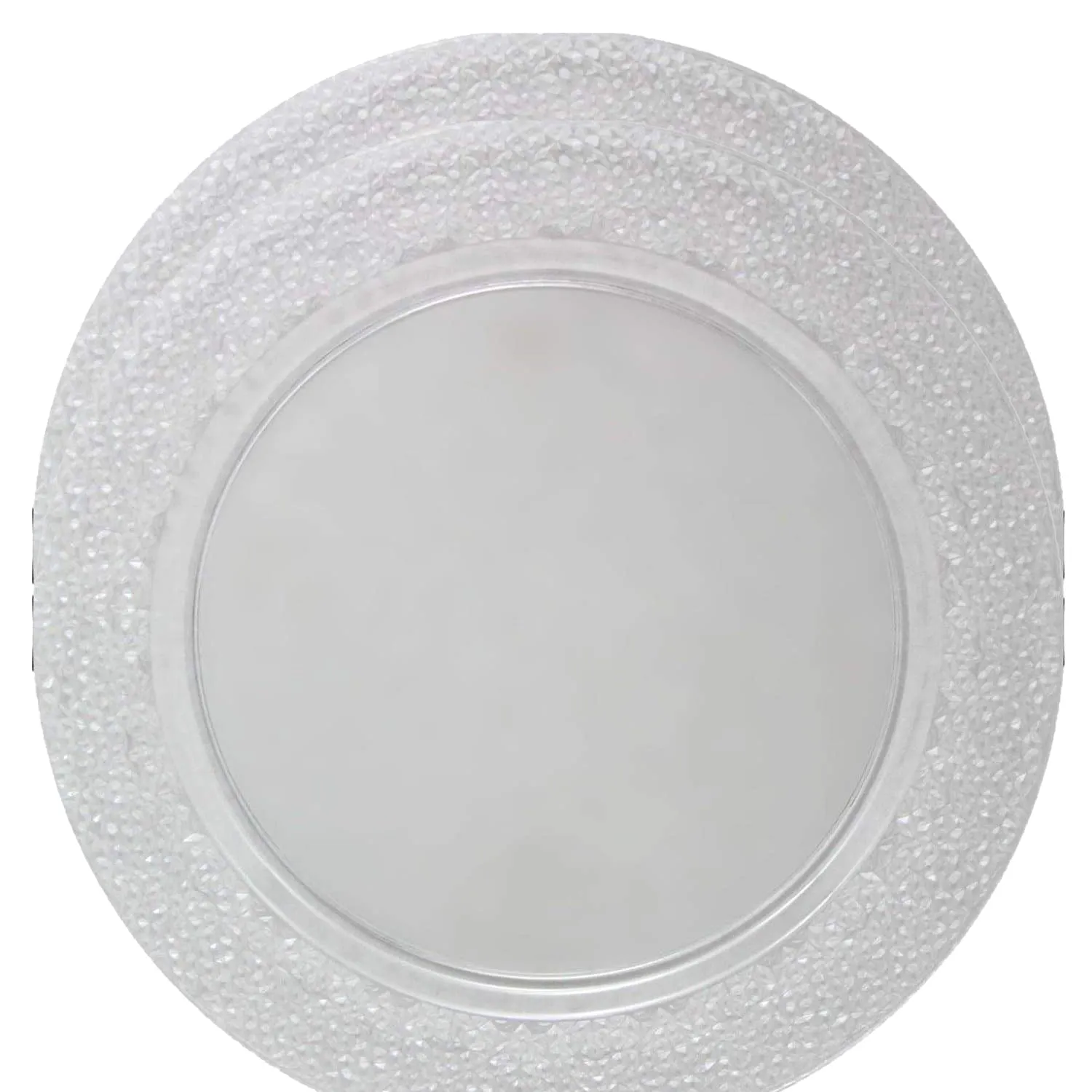 Charger Hammered Design Plates Clear 13" 2CT