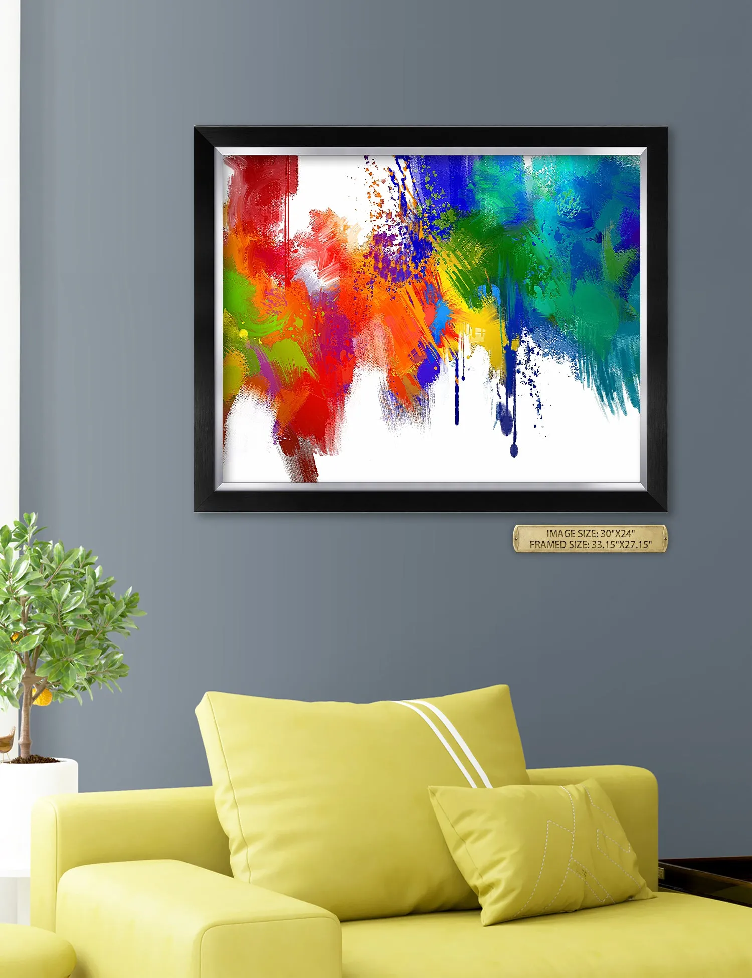 Colorful paint Abstract Wall Art.