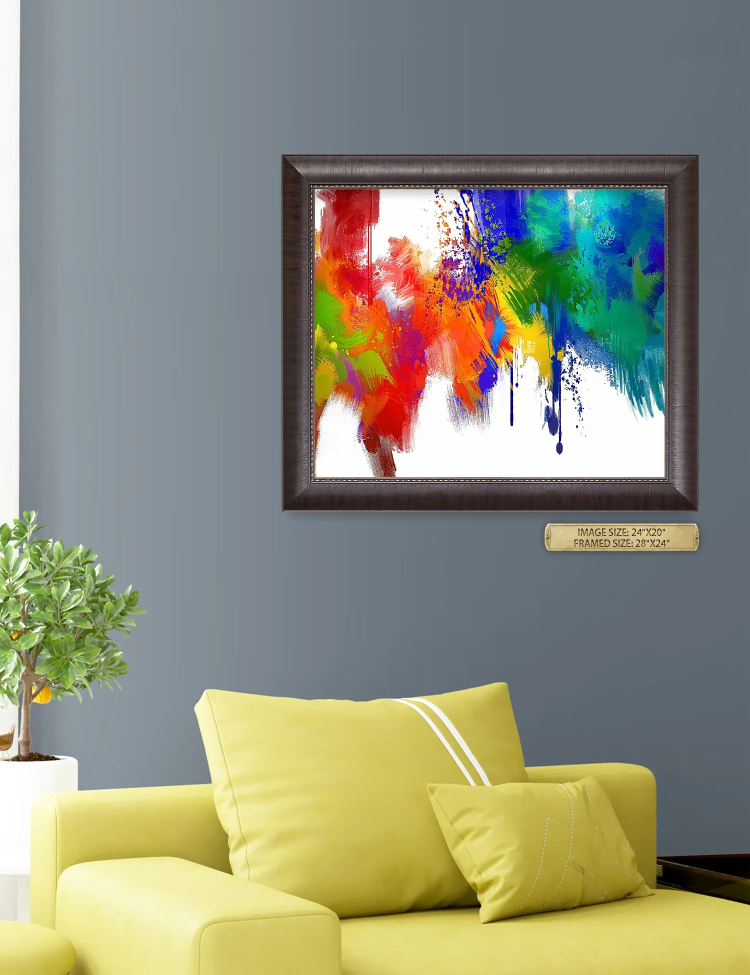 Colorful paint Abstract Wall Art.