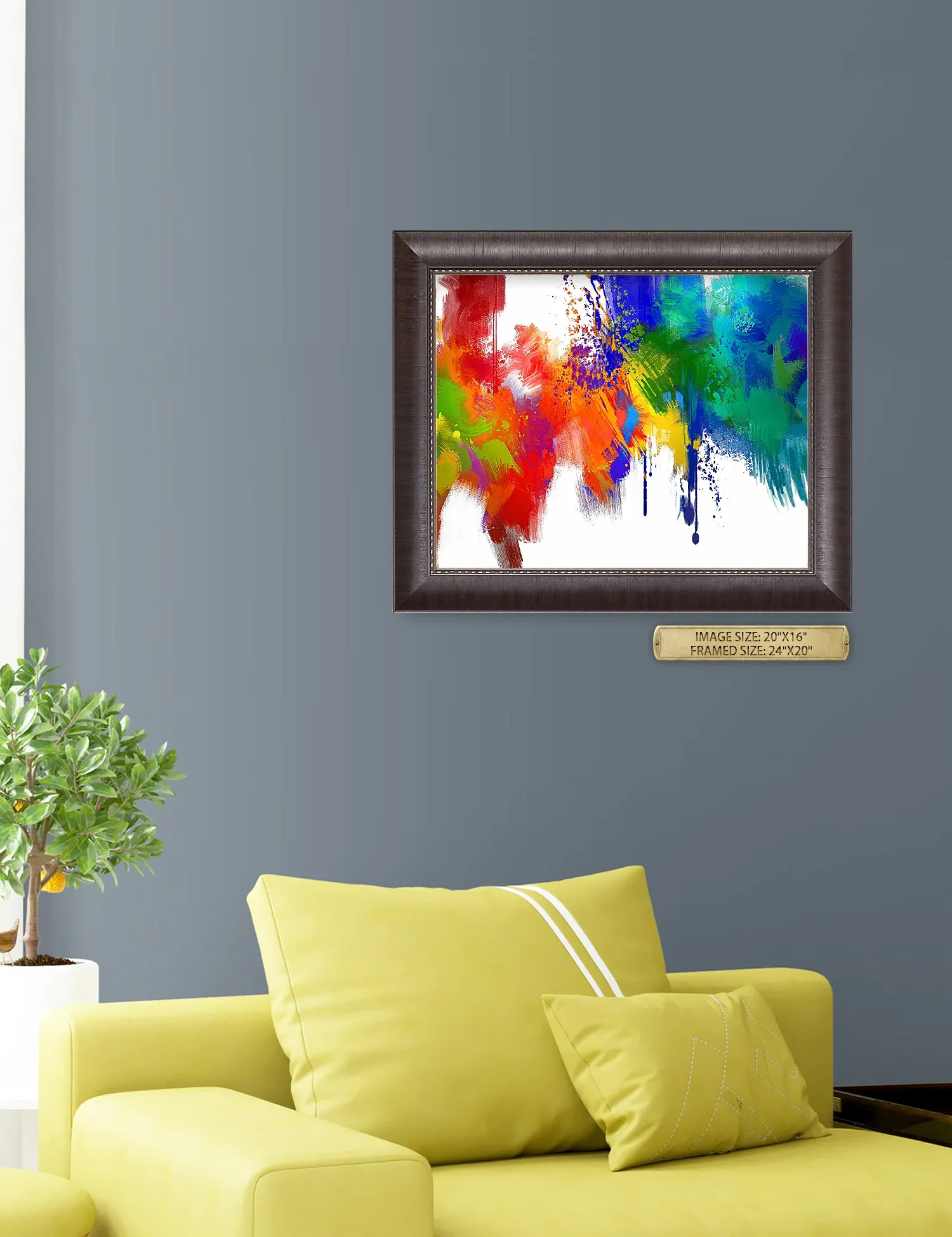 Colorful paint Abstract Wall Art.