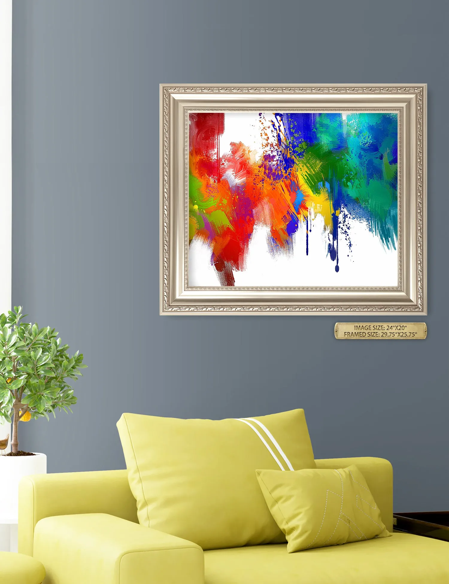 Colorful paint Abstract Wall Art.