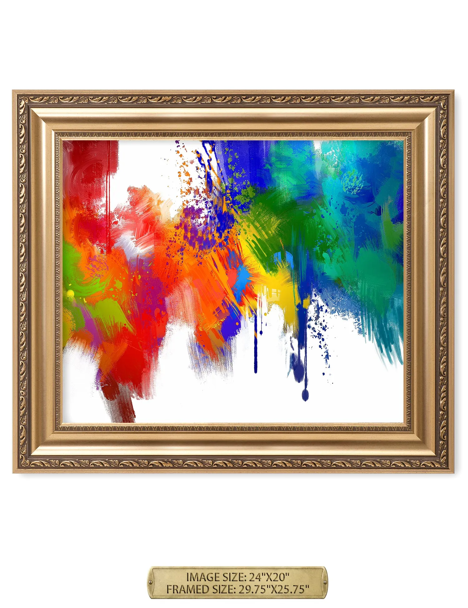 Colorful paint Abstract Wall Art.