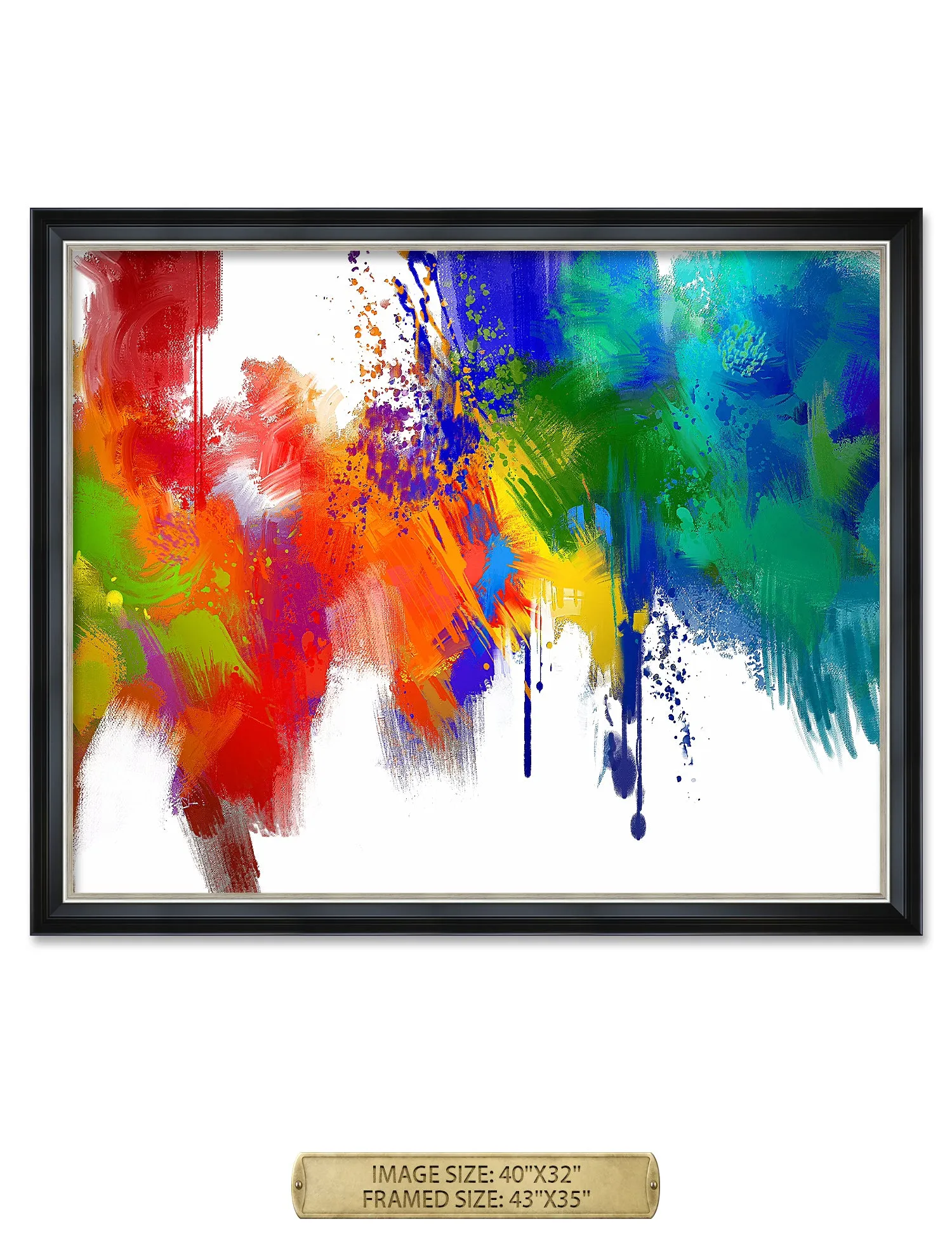 Colorful paint Abstract Wall Art.