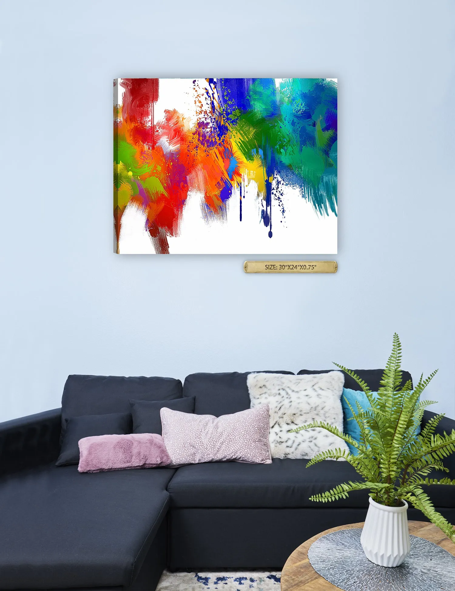 Colorful paint Abstract Wall Art.