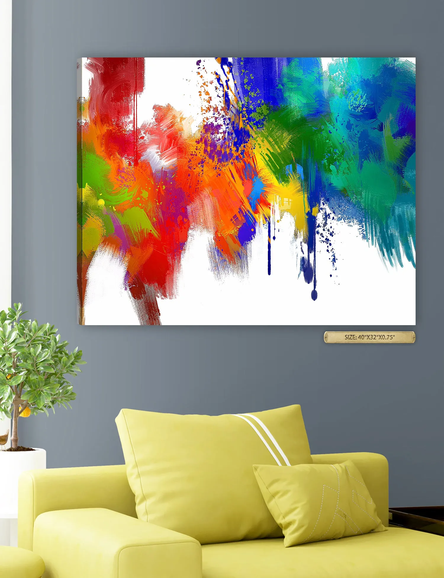 Colorful paint Abstract Wall Art.