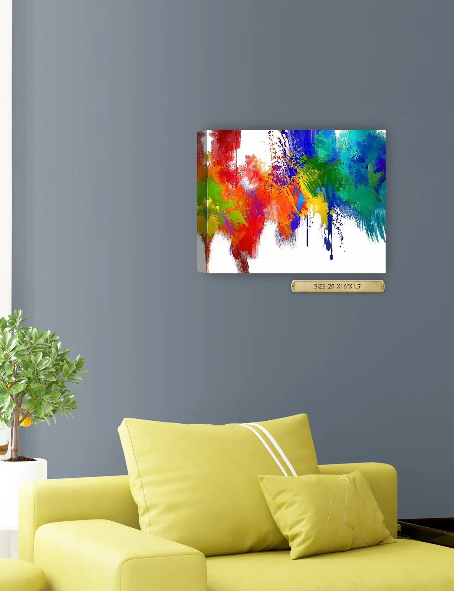 Colorful paint Abstract Wall Art.