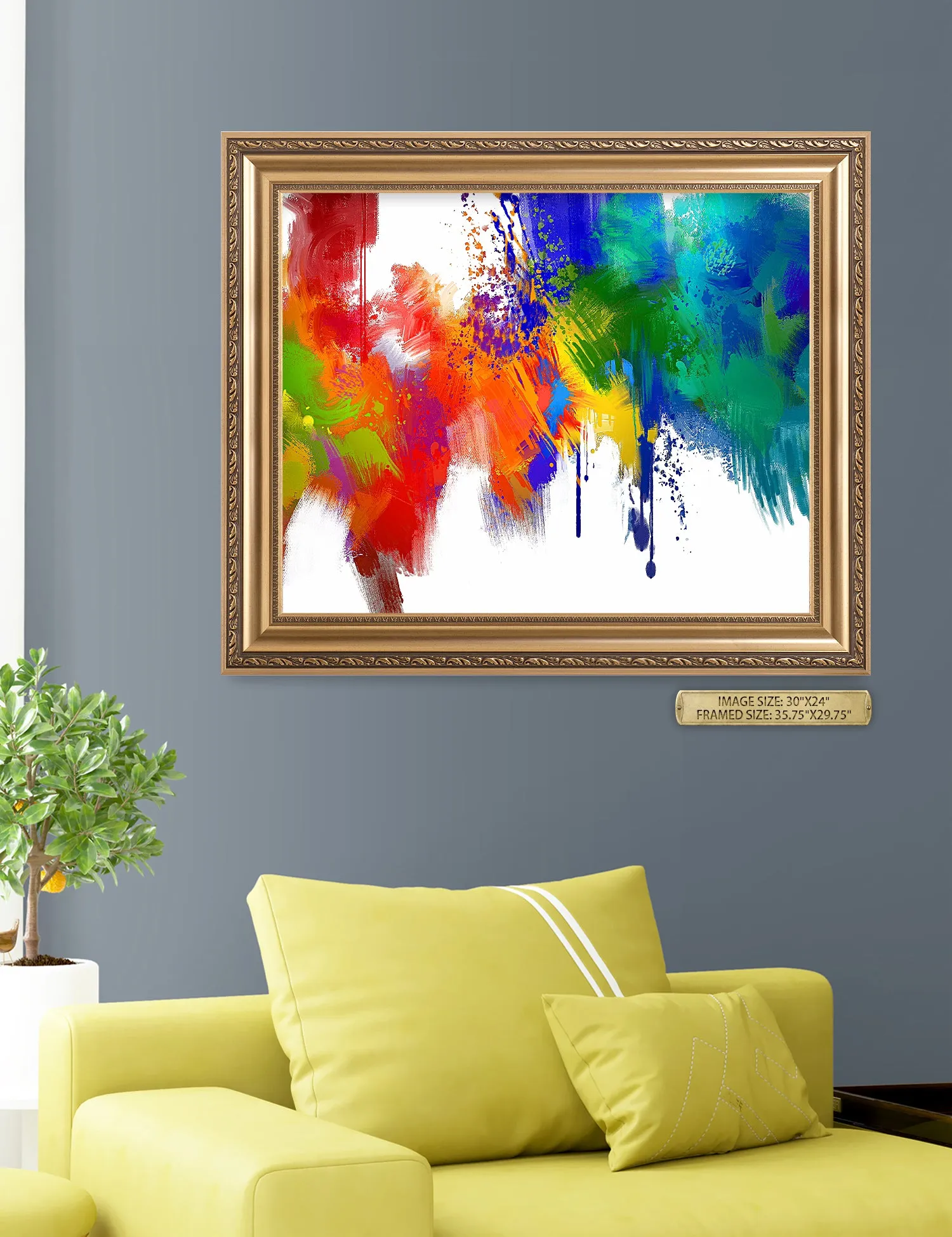 Colorful paint Abstract Wall Art.