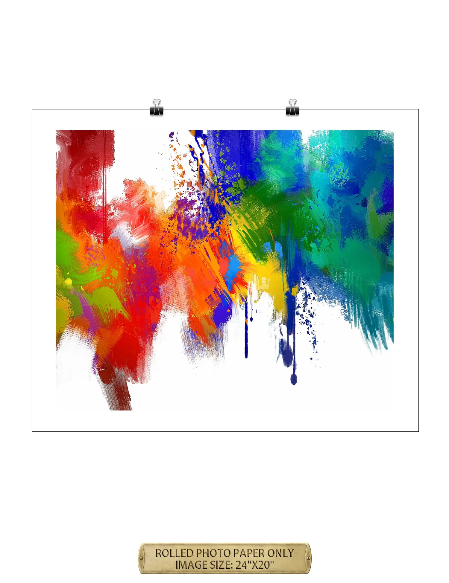 Colorful paint Abstract Wall Art.