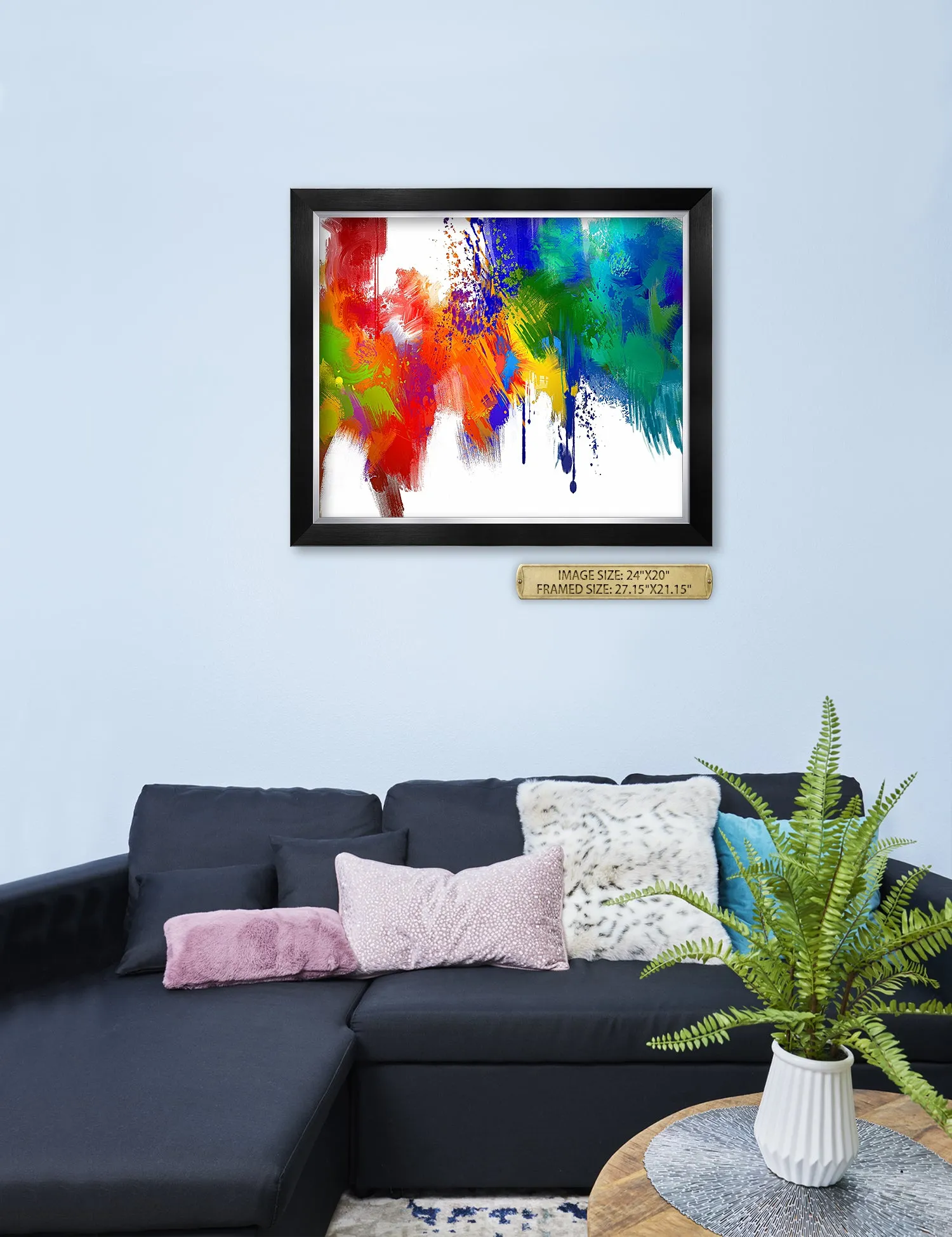 Colorful paint Abstract Wall Art.