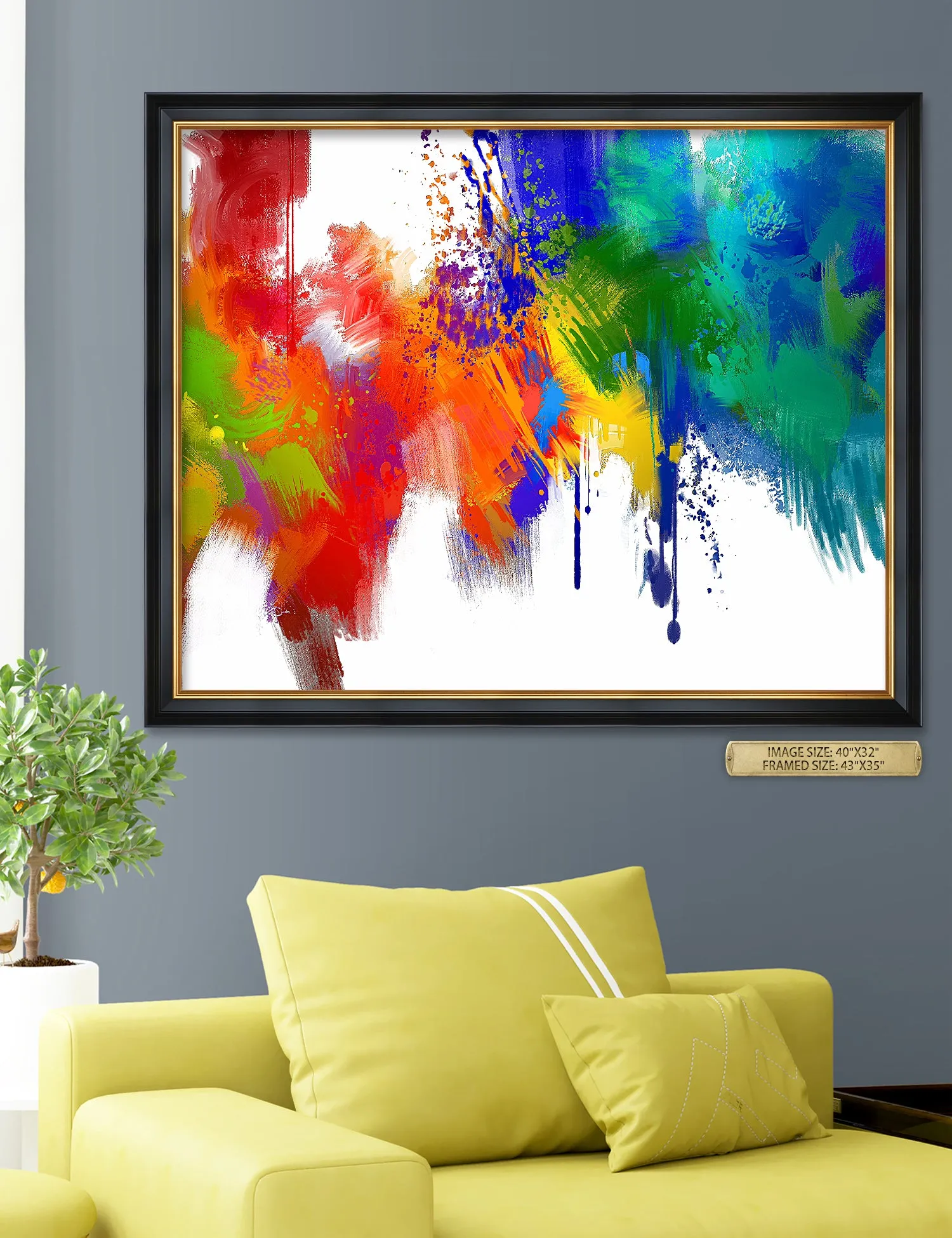 Colorful paint Abstract Wall Art.