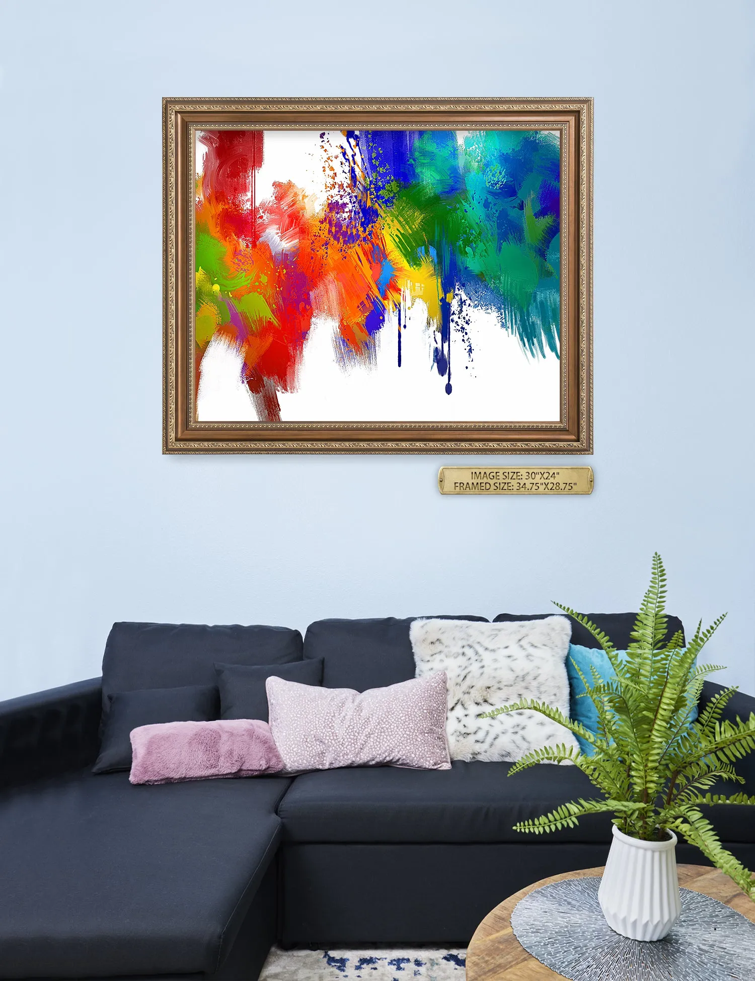 Colorful paint Abstract Wall Art.