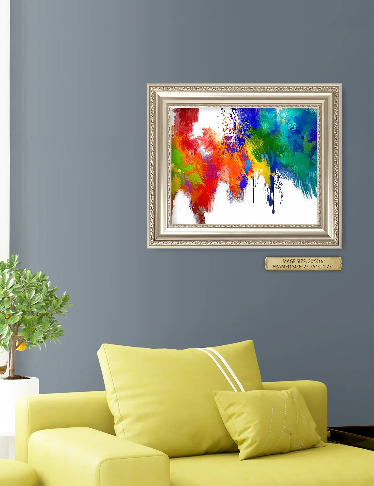 Colorful paint Abstract Wall Art.