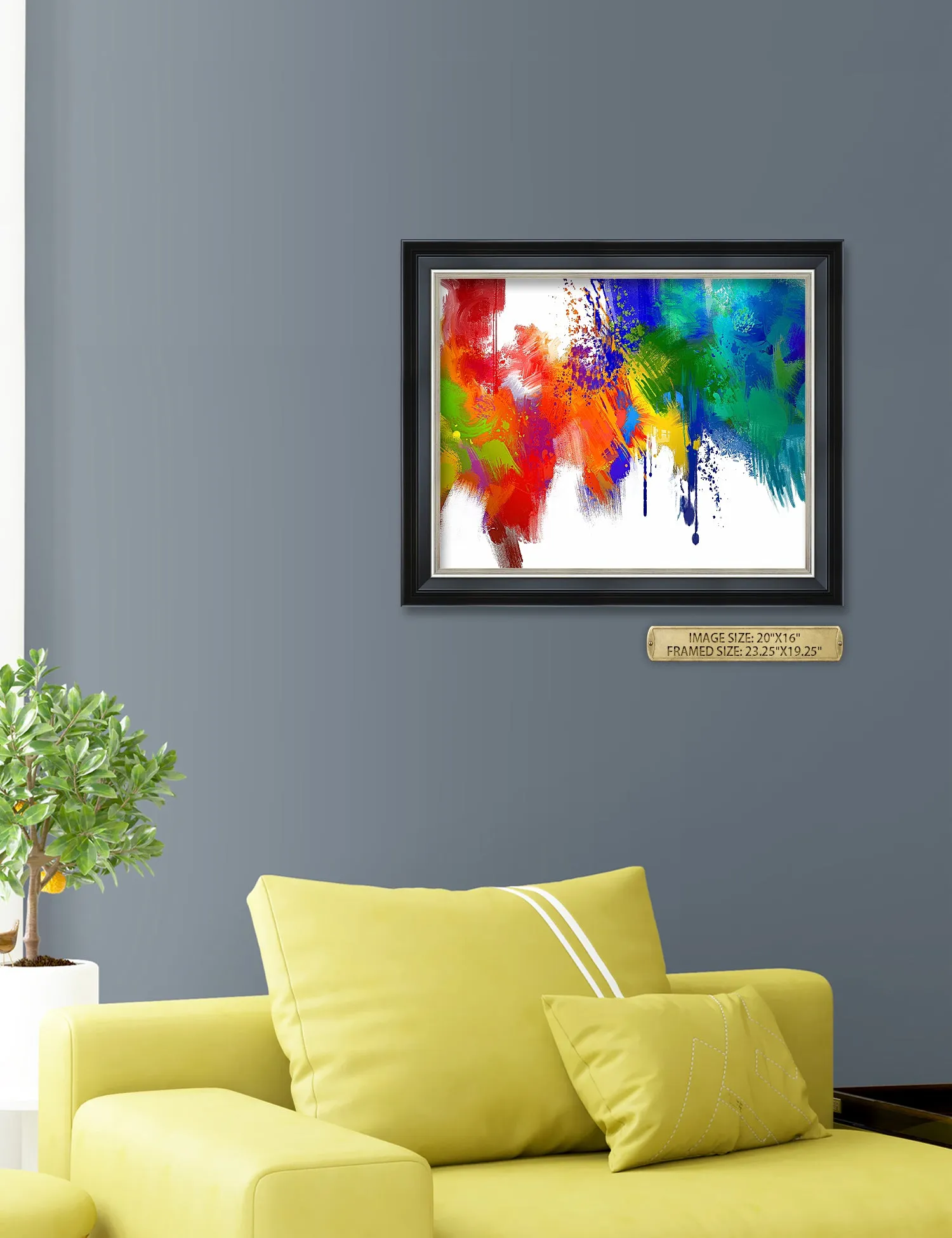 Colorful paint Abstract Wall Art.