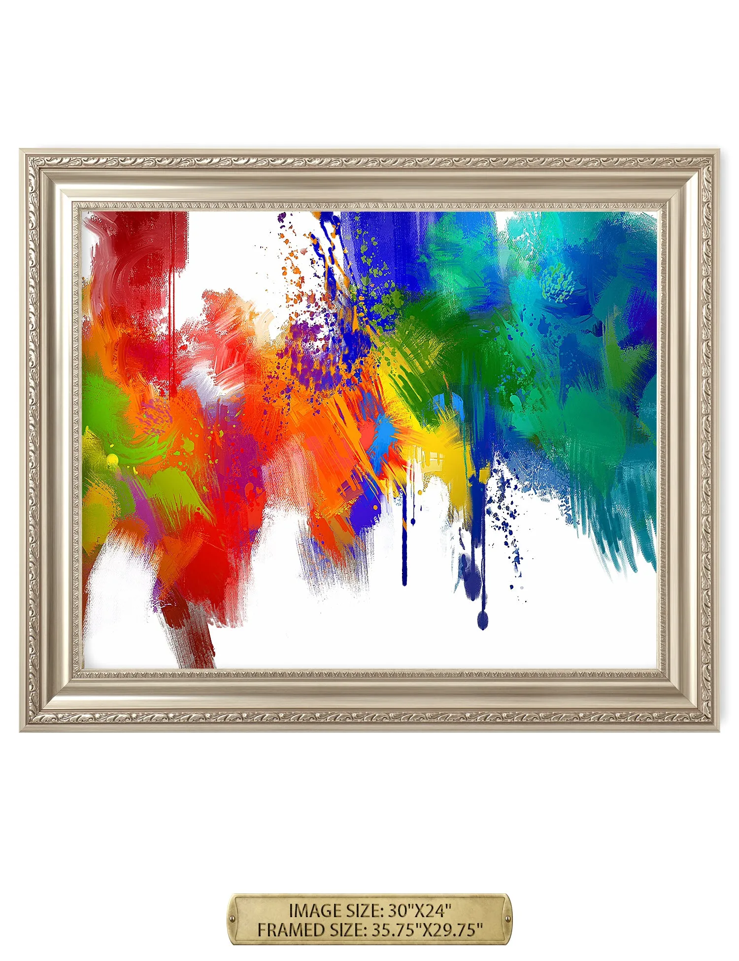 Colorful paint Abstract Wall Art.