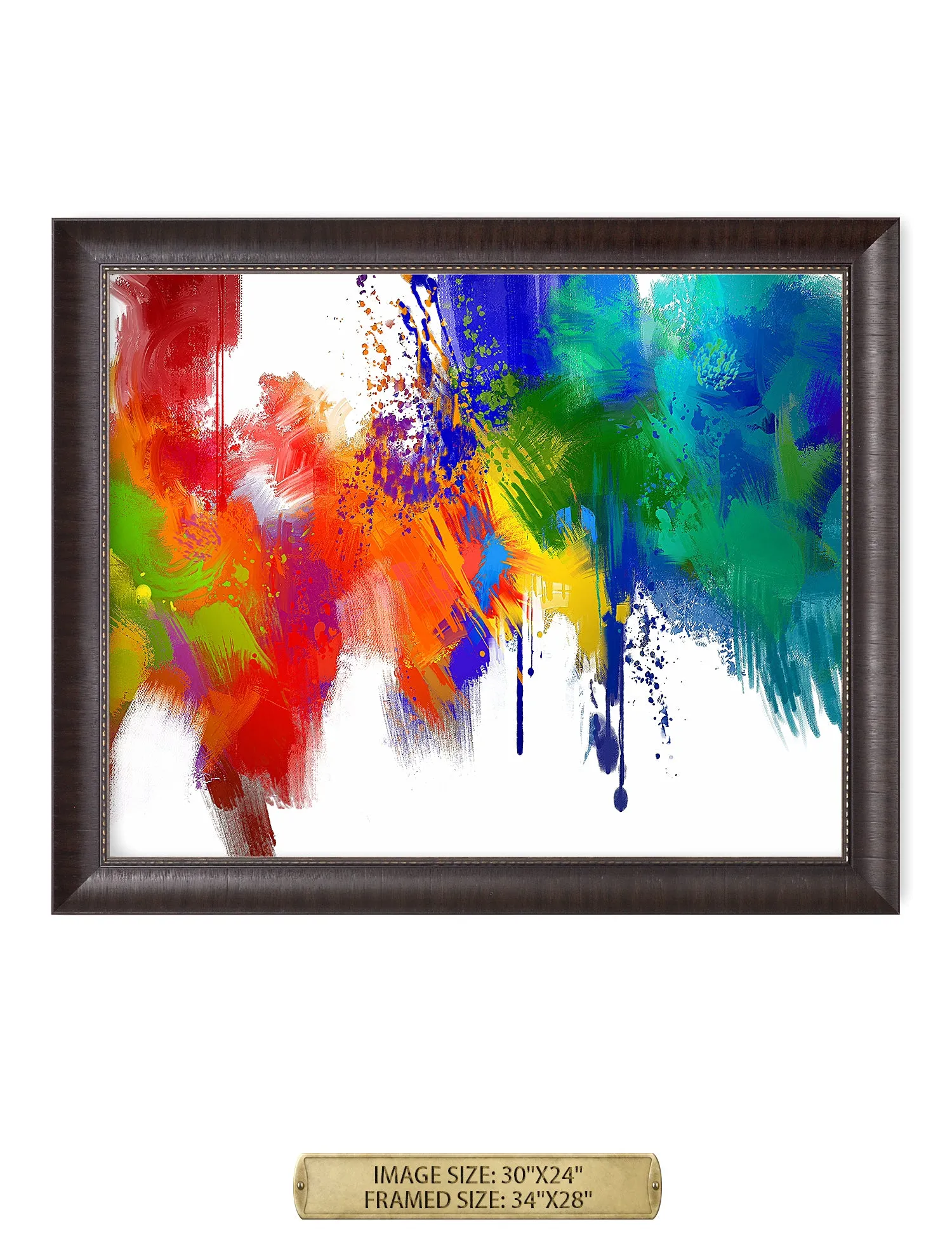 Colorful paint Abstract Wall Art.