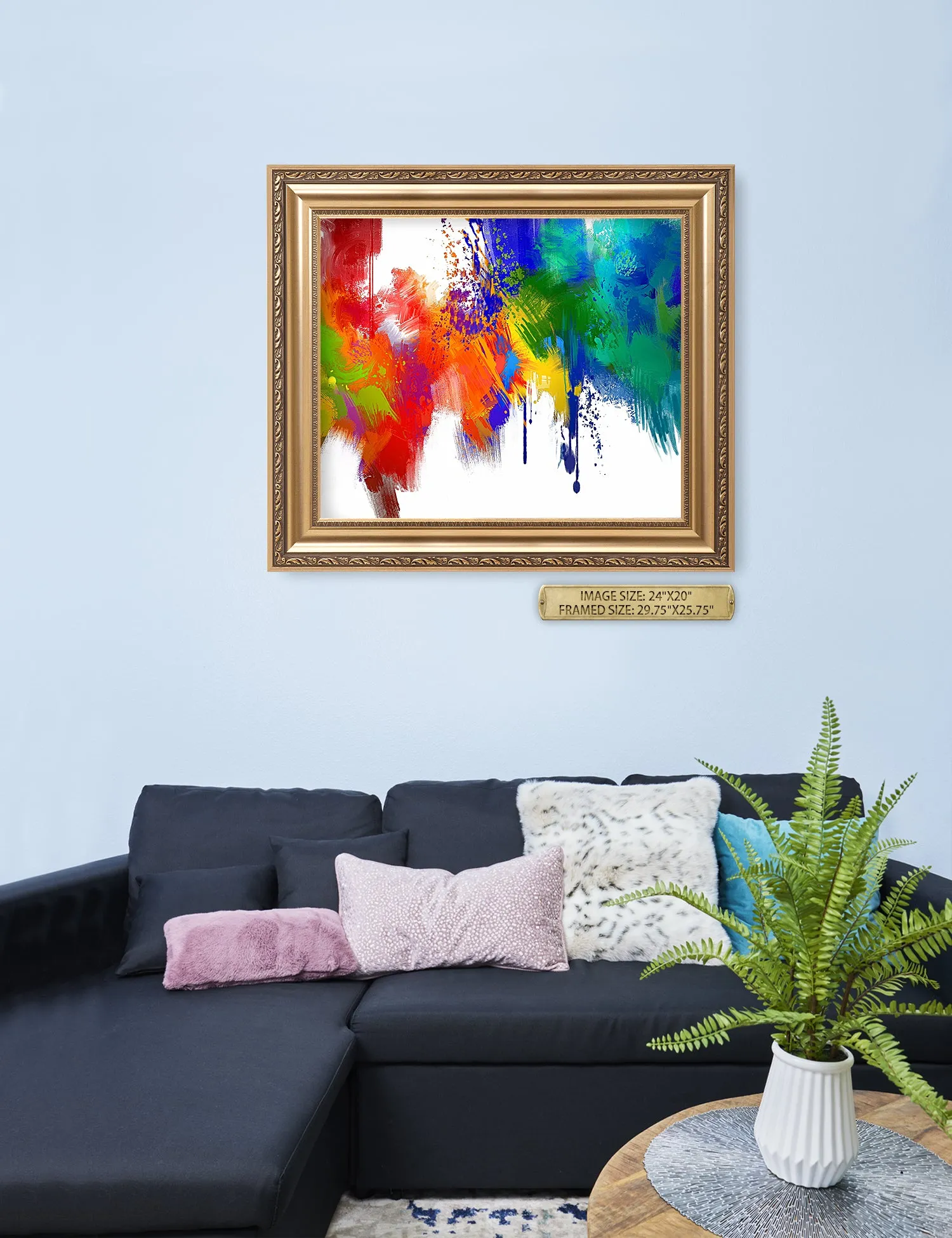 Colorful paint Abstract Wall Art.