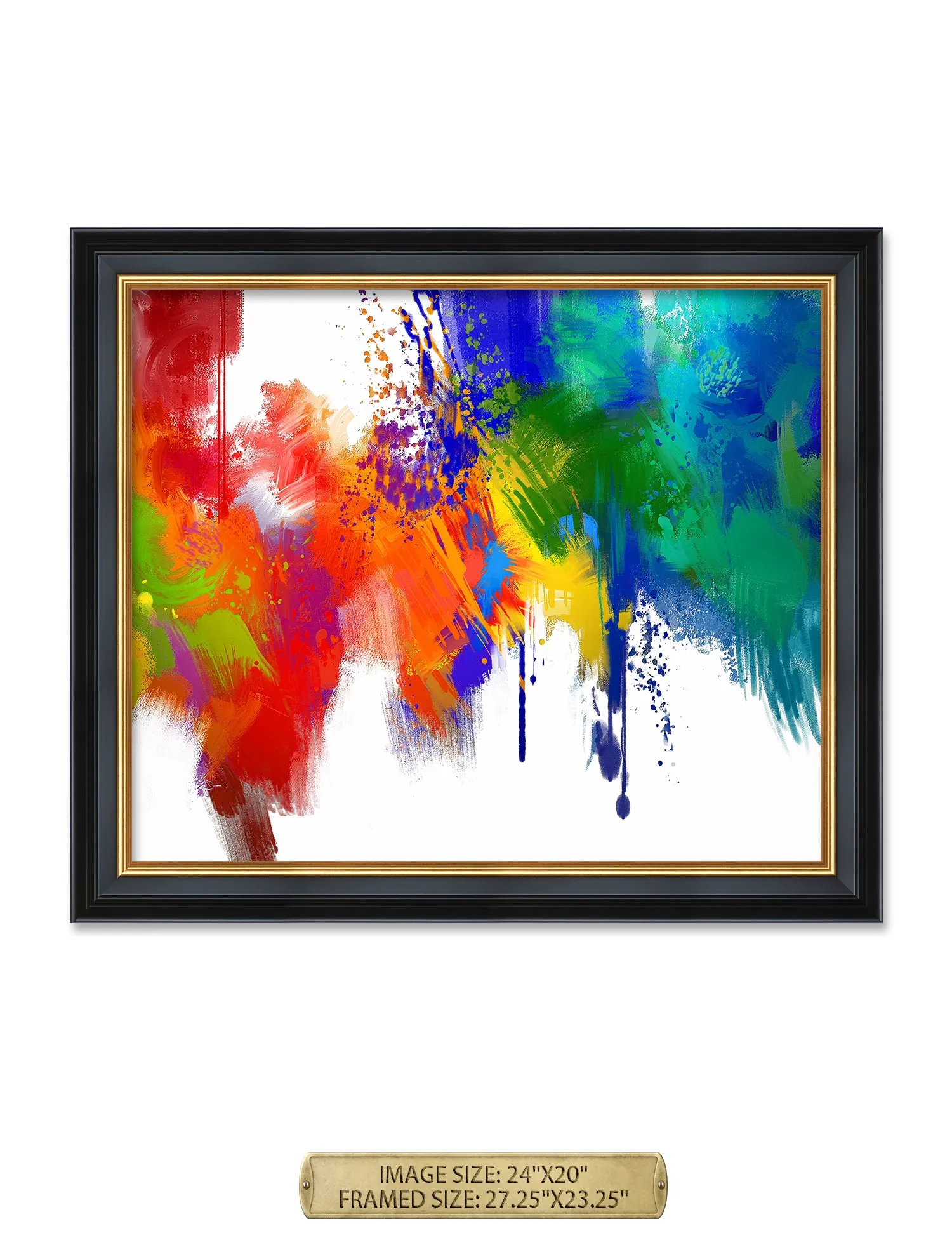 Colorful paint Abstract Wall Art.