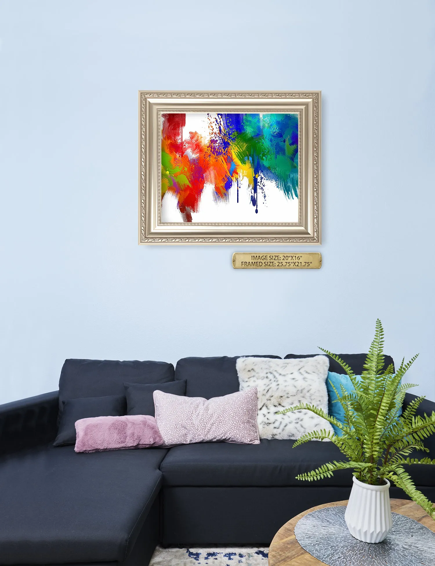 Colorful paint Abstract Wall Art.