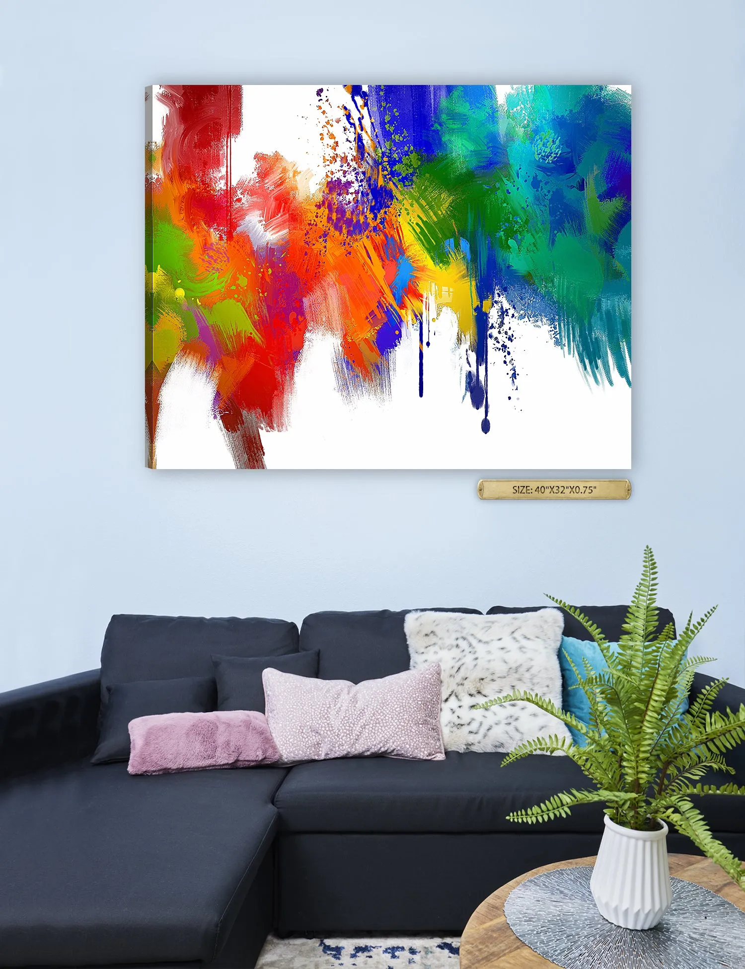 Colorful paint Abstract Wall Art.