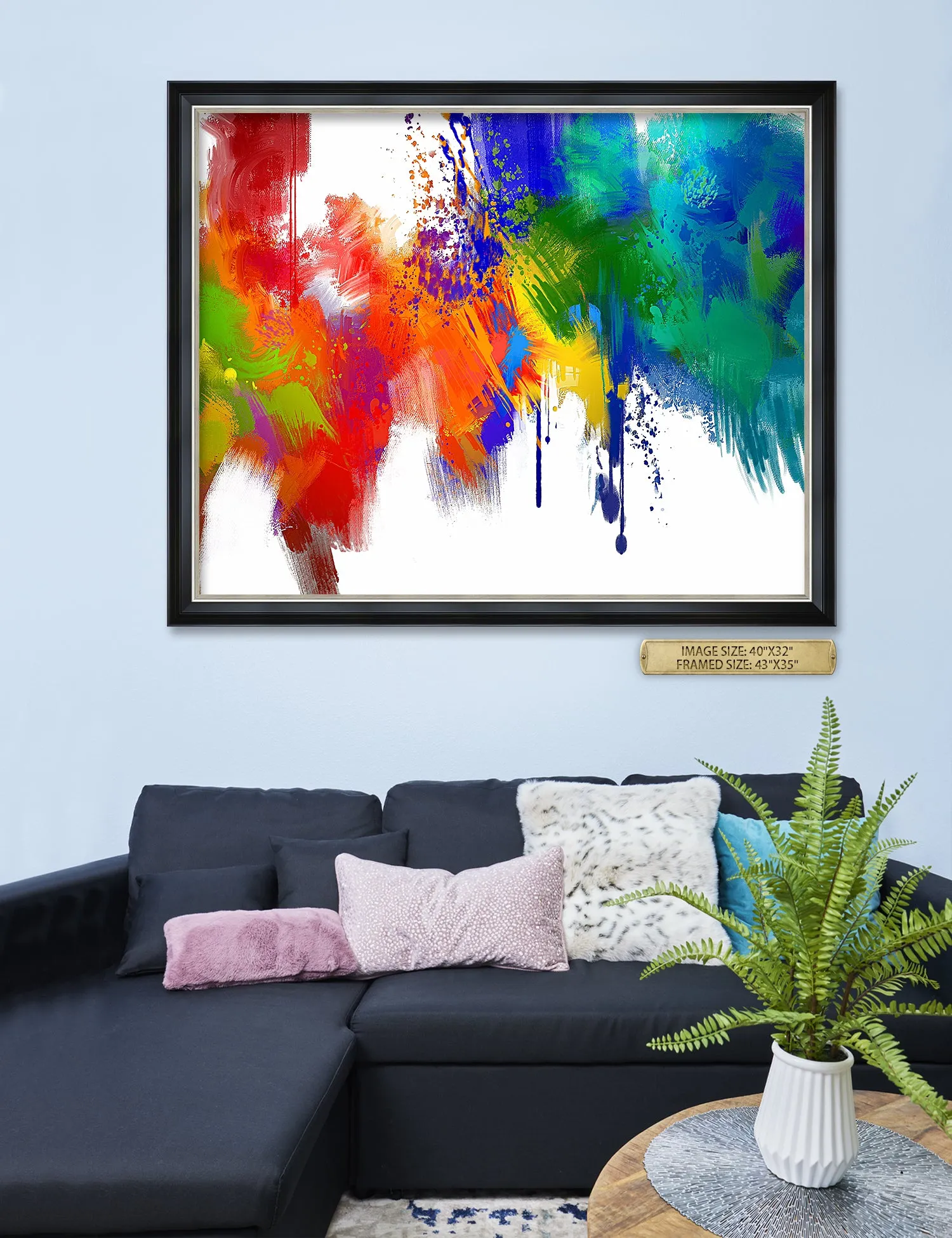 Colorful paint Abstract Wall Art.