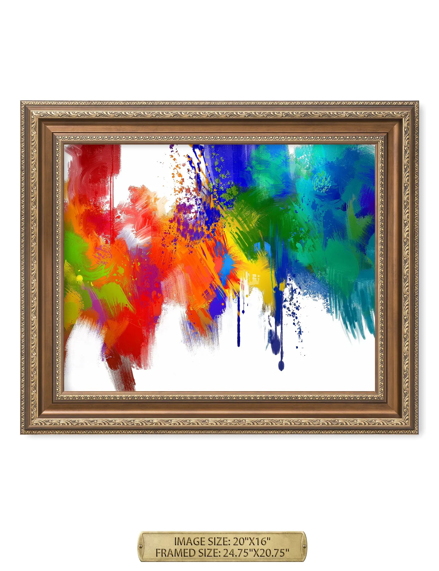 Colorful paint Abstract Wall Art.