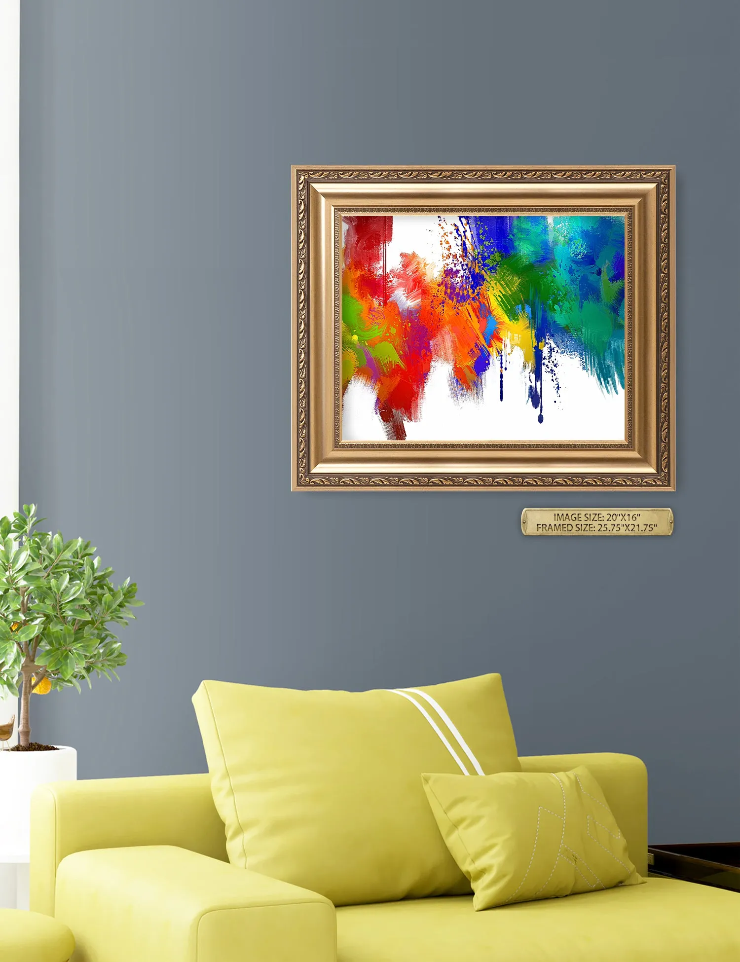 Colorful paint Abstract Wall Art.