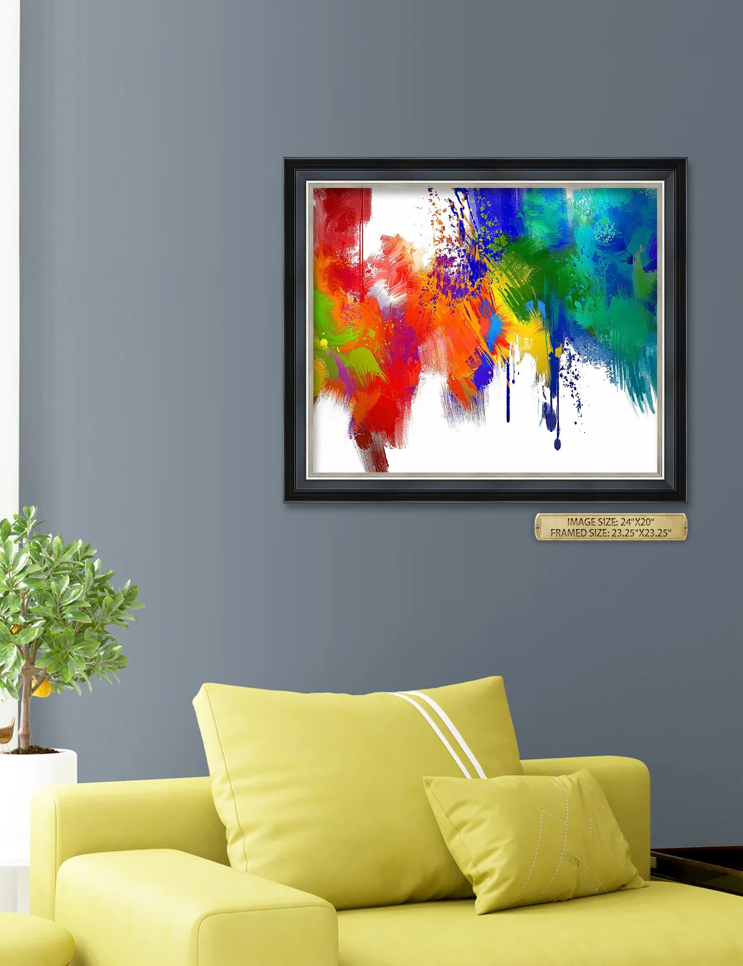 Colorful paint Abstract Wall Art.