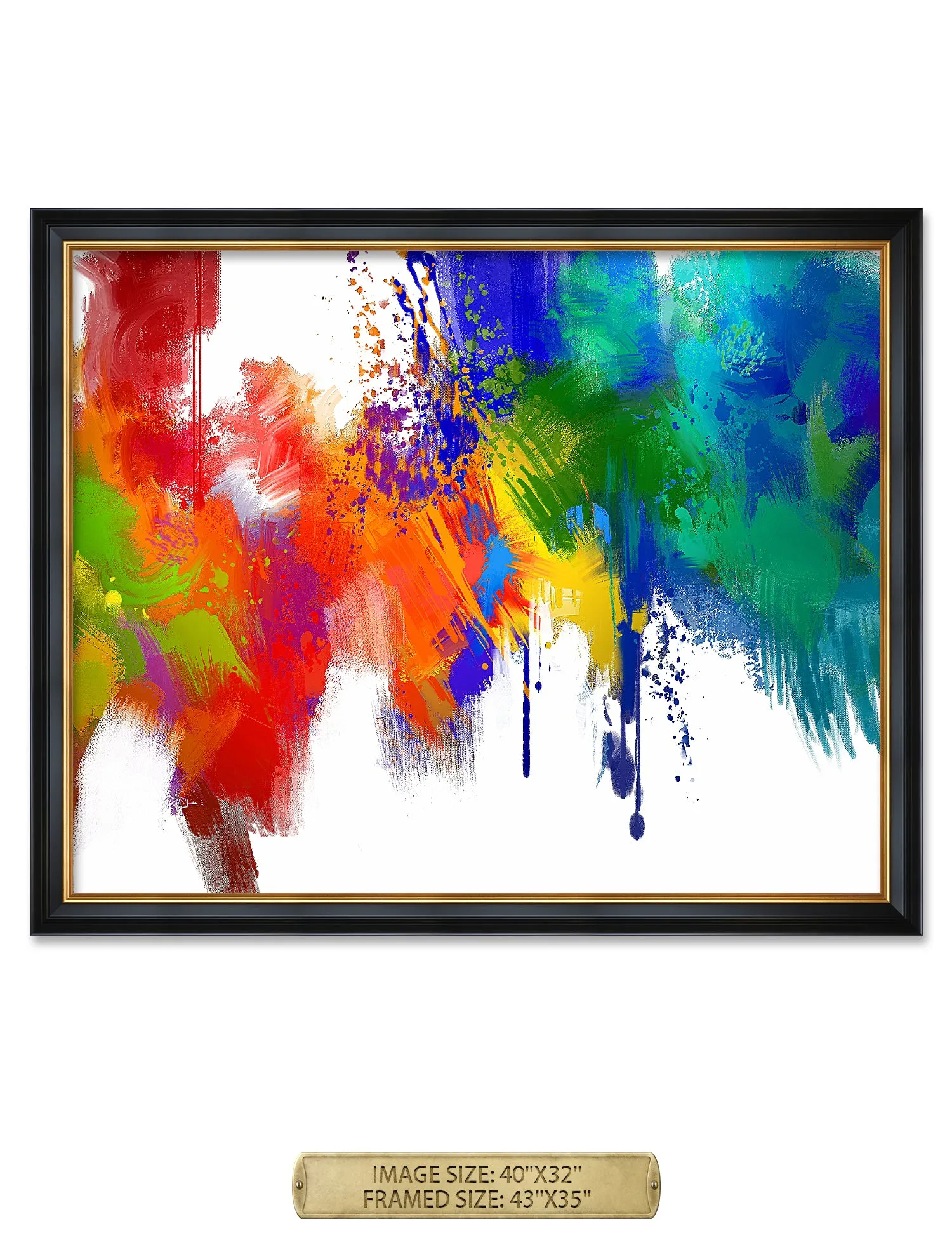 Colorful paint Abstract Wall Art.